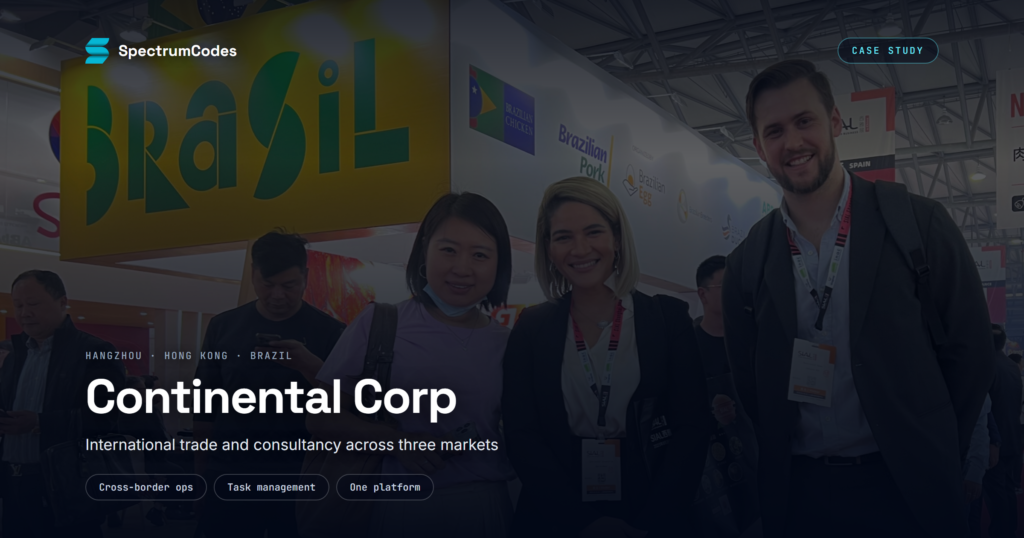 Continental Corp team at the Brazil pavilion during the SIAL China trade show